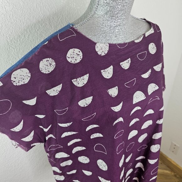 Baisy Upcycled Raw Edge Handmade Top - Picture 2 of 7